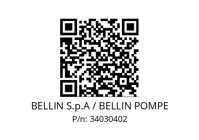   BELLIN S.p.A / BELLIN POMPE 34030402