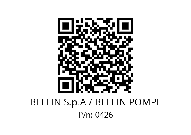   BELLIN S.p.A / BELLIN POMPE 0426