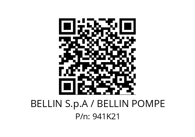   BELLIN S.p.A / BELLIN POMPE 941K21