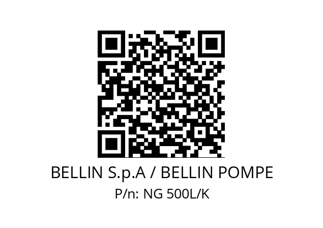   BELLIN S.p.A / BELLIN POMPE NG 500L/K