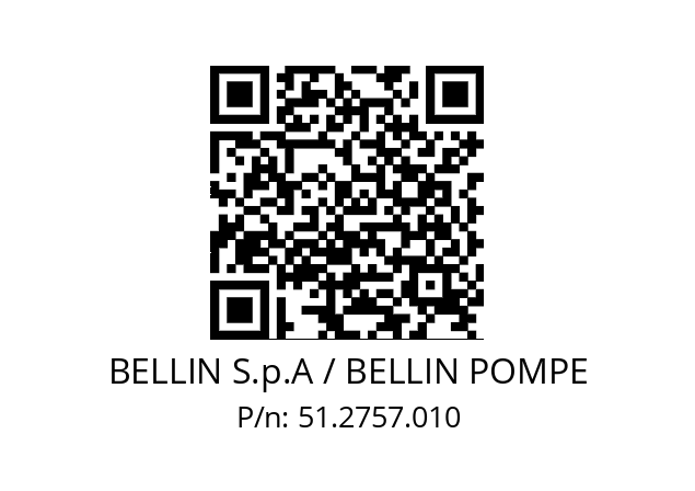   BELLIN S.p.A / BELLIN POMPE 51.2757.010