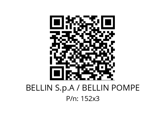   BELLIN S.p.A / BELLIN POMPE 152x3