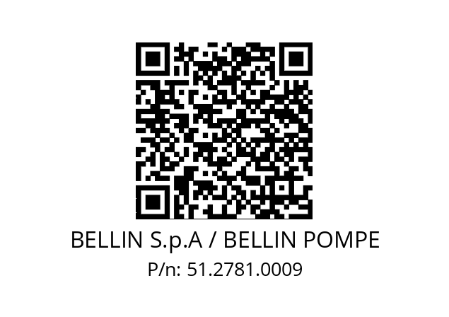   BELLIN S.p.A / BELLIN POMPE 51.2781.0009