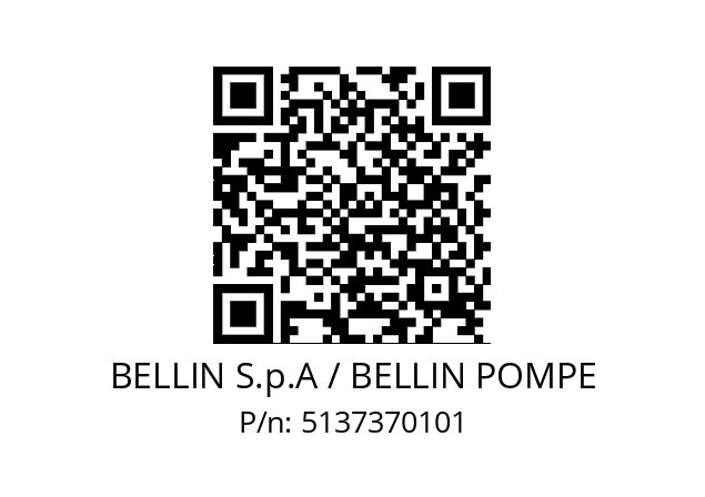   BELLIN S.p.A / BELLIN POMPE 5137370101