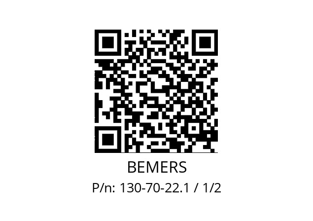   BEMERS 130-70-22.1 / 1/2