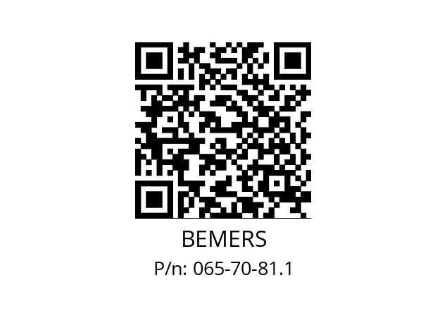   BEMERS 065-70-81.1