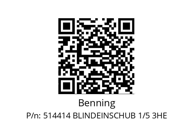   Benning 514414 BLINDEINSCHUB 1/5 3HE