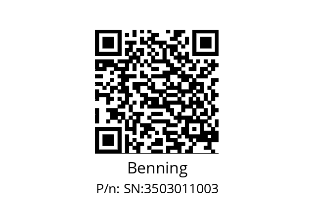   Benning SN:3503011003