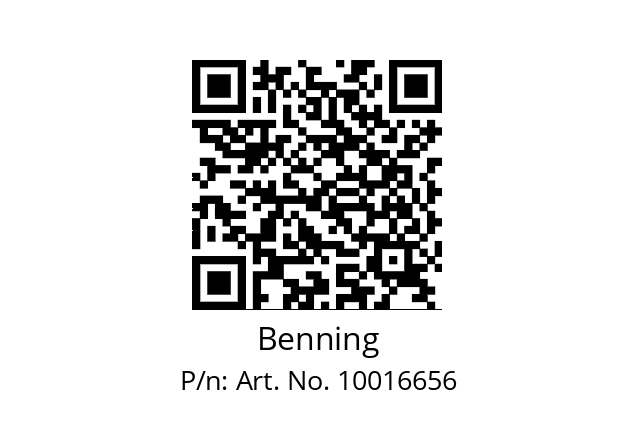   Benning Art. No. 10016656