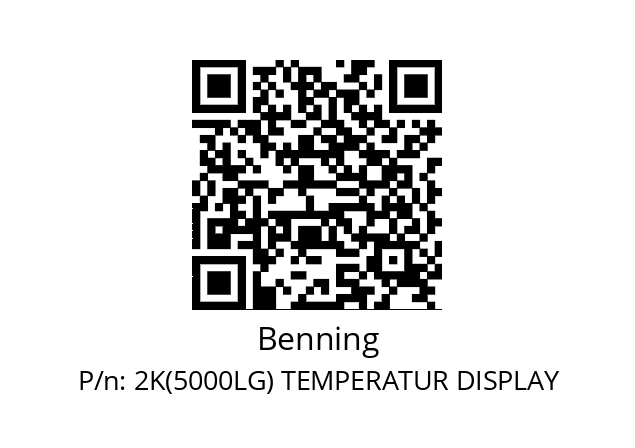   Benning 2K(5000LG) TEMPERATUR DISPLAY