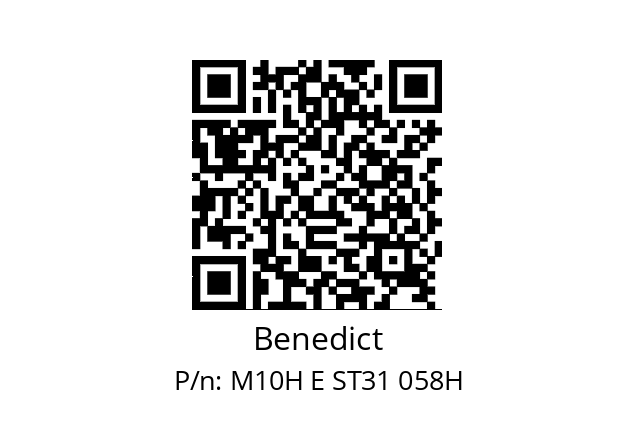   Benedict M10H E ST31 058H