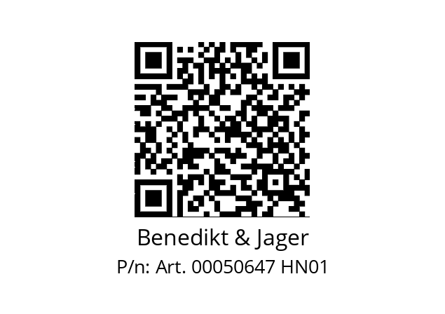   Benedikt & Jager Art. 00050647 HN01