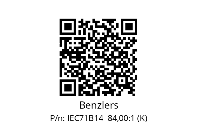   Benzlers IEC71B14  84,00:1 (K)