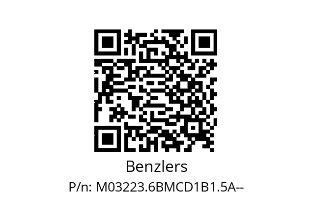   Benzlers M03223.6BMCD1B1.5A--