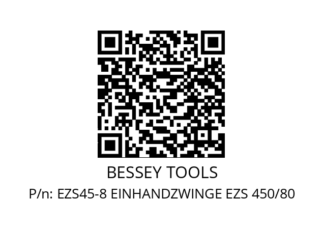   BESSEY TOOLS EZS45-8 EINHANDZWINGE EZS 450/80