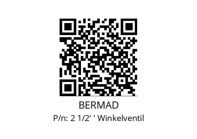   BERMAD 2 1/2' ' Winkelventil