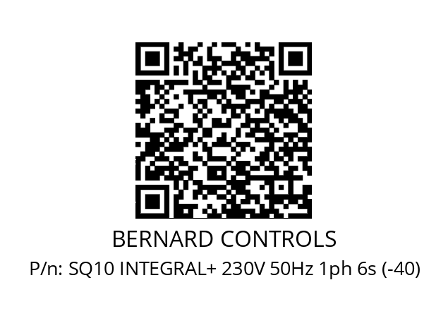   BERNARD CONTROLS SQ10 INTEGRAL+ 230V 50Hz 1ph 6s (-40)