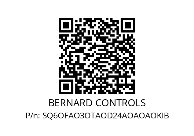   BERNARD CONTROLS SQ6OFAO3OTAOD24AOAOAOKIB