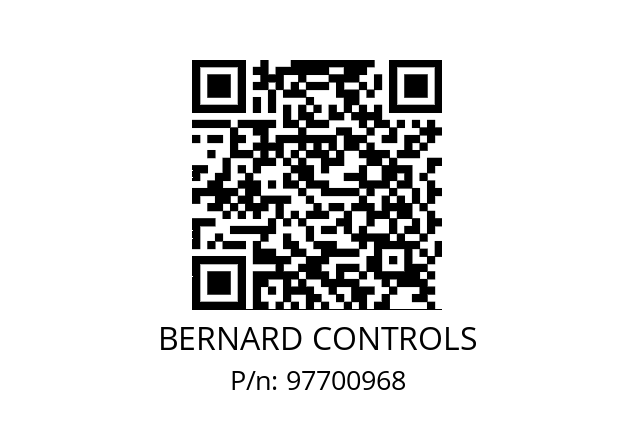   BERNARD CONTROLS 97700968