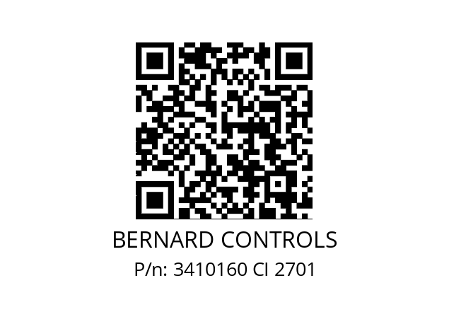   BERNARD CONTROLS 3410160 CI 2701