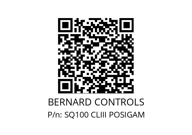   BERNARD CONTROLS SQ100 CLIII POSIGAM