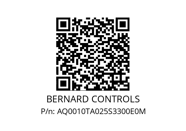   BERNARD CONTROLS AQ0010TA025S3300E0M