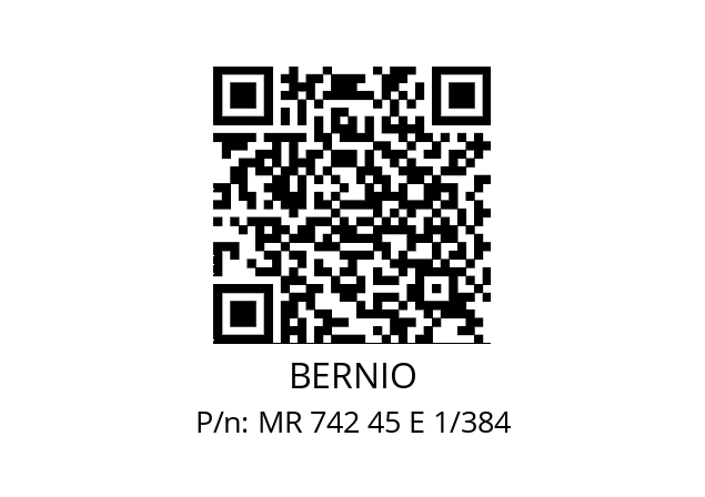   BERNIO MR 742 45 E 1/384