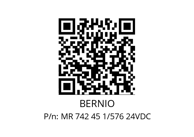   BERNIO MR 742 45 1/576 24VDC