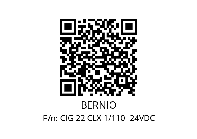   BERNIO CIG 22 CLX 1/110  24VDC