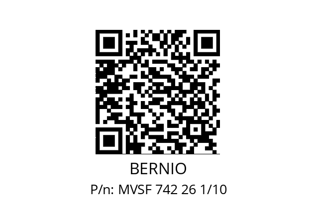   BERNIO MVSF 742 26 1/10