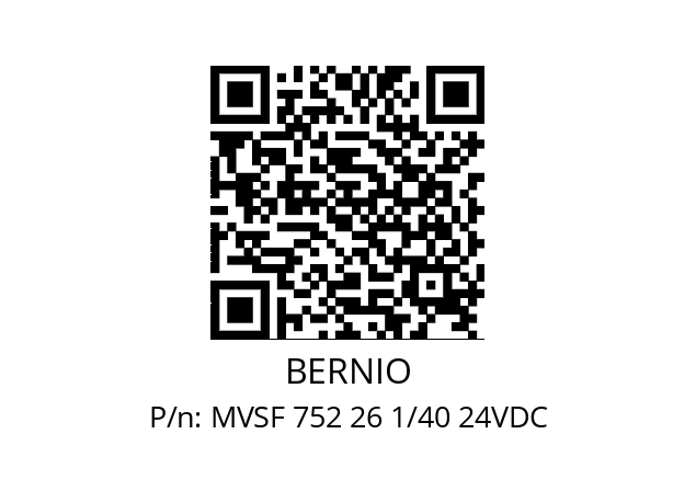   BERNIO MVSF 752 26 1/40 24VDC