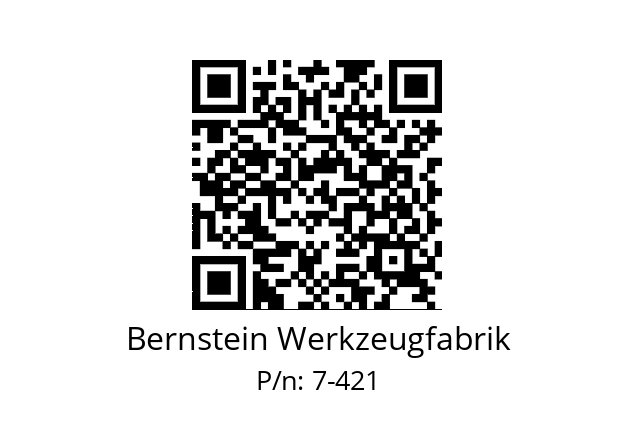   Bernstein Werkzeugfabrik 7-421