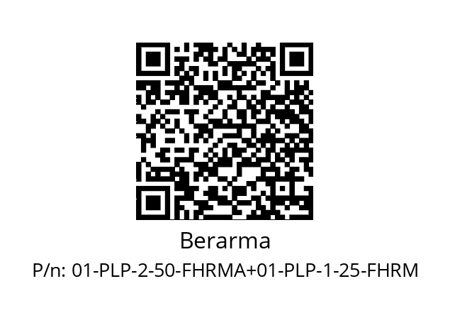   Berarma 01-PLP-2-50-FHRMA+01-PLP-1-25-FHRM