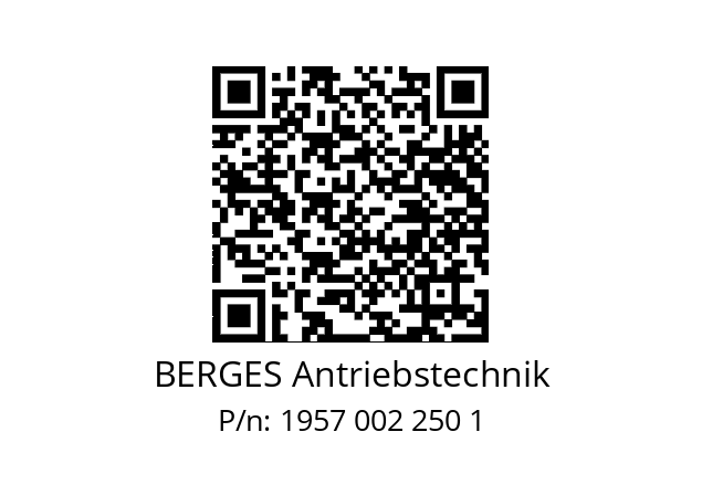   BERGES Antriebstechnik 1957 002 250 1