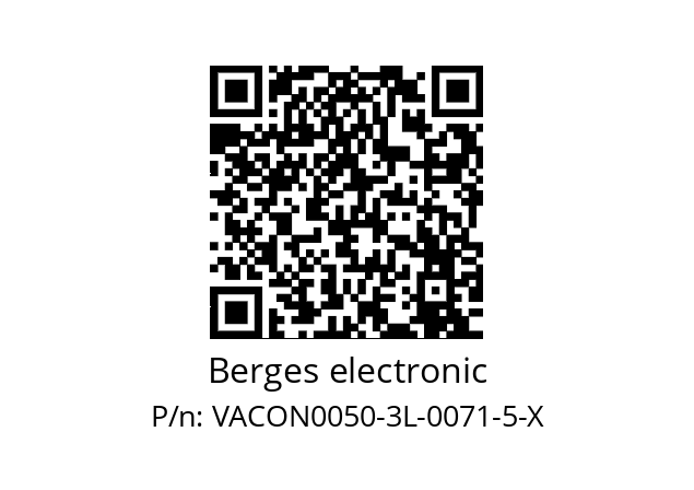   Berges electronic VACON0050-3L-0071-5-X