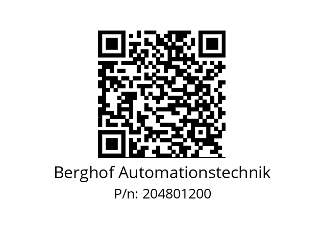   Berghof Automationstechnik 204801200