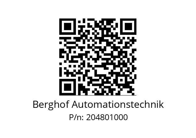   Berghof Automationstechnik 204801000