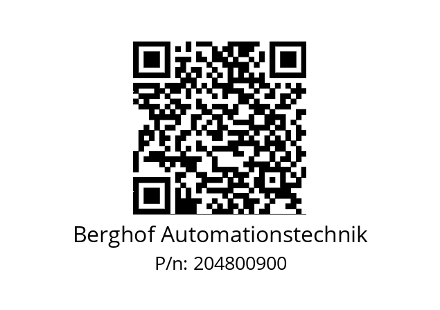   Berghof Automationstechnik 204800900