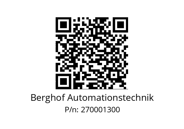   Berghof Automationstechnik 270001300