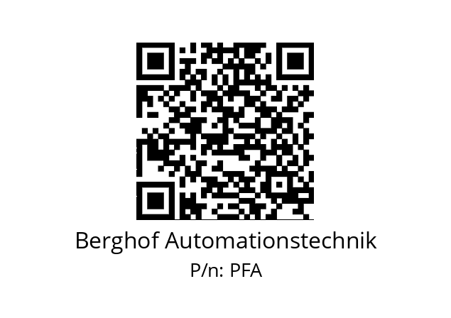   Berghof Automationstechnik PFA