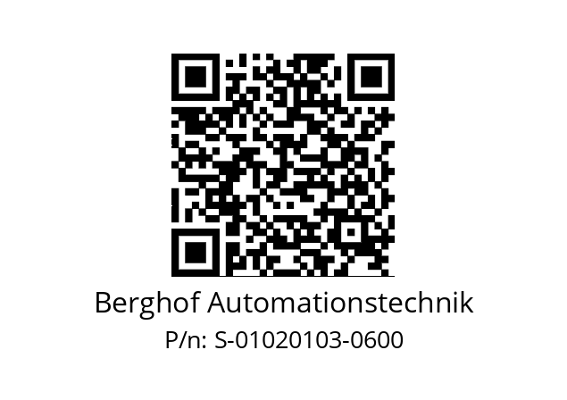   Berghof Automationstechnik S-01020103-0600