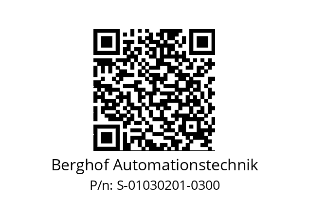   Berghof Automationstechnik S-01030201-0300