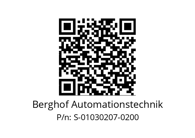   Berghof Automationstechnik S-01030207-0200