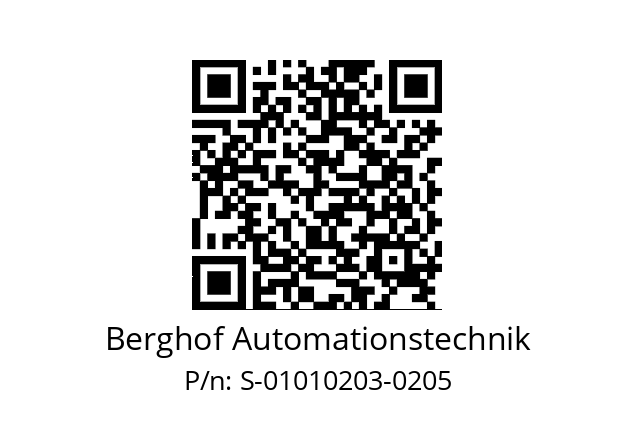   Berghof Automationstechnik S-01010203-0205