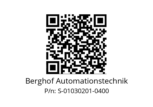   Berghof Automationstechnik S-01030201-0400