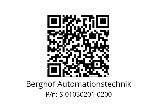   Berghof Automationstechnik S-01030201-0200