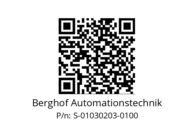   Berghof Automationstechnik S-01030203-0100