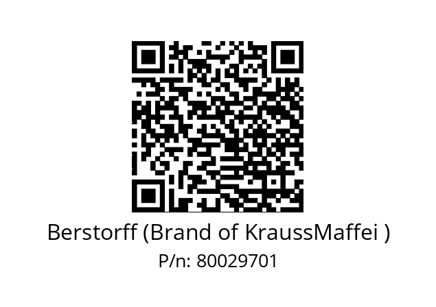   Berstorff (Brand of KraussMaffei ) 80029701