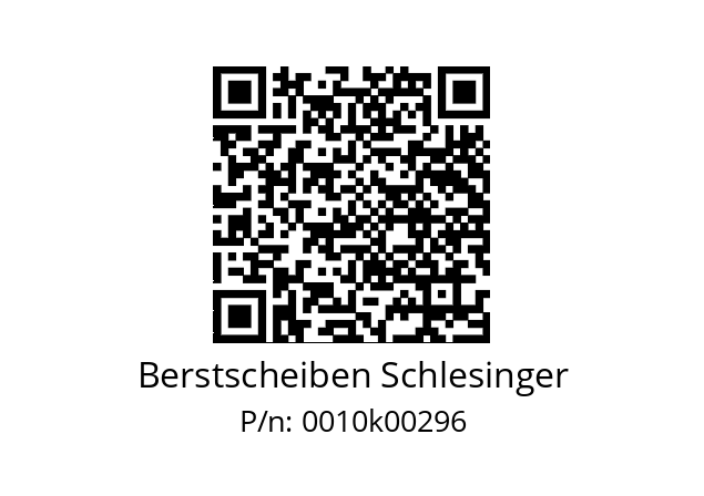   Berstscheiben Schlesinger 0010k00296