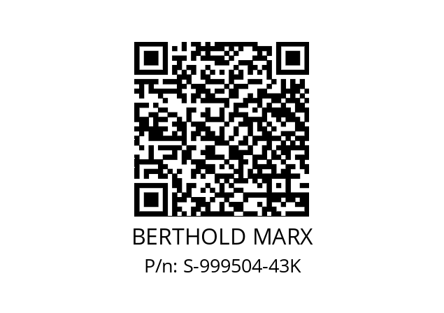  300-1800N-540401 BERTHOLD MARX S-999504-43K